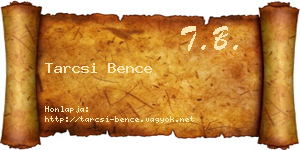 Tarcsi Bence névjegykártya