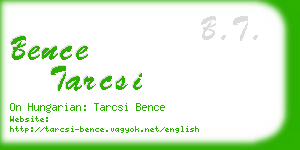 bence tarcsi business card